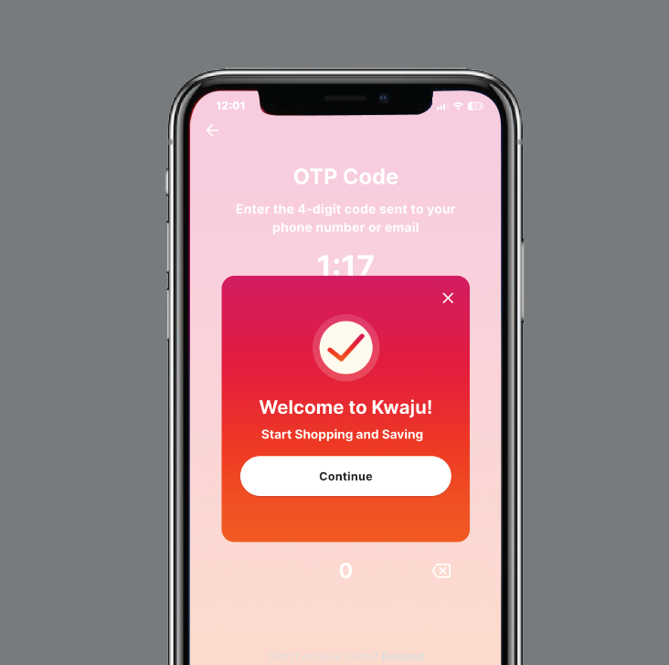 Kwaju Mobile App Interface